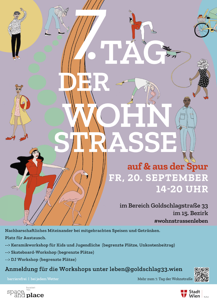 Ankündigung für das Wohnstraßenfest